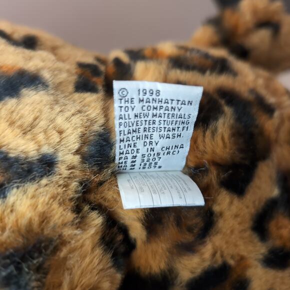 1998 Manhattan Toy Company Leopard Cheetah XLarge Realistic Floppy - Picture 12 of 12